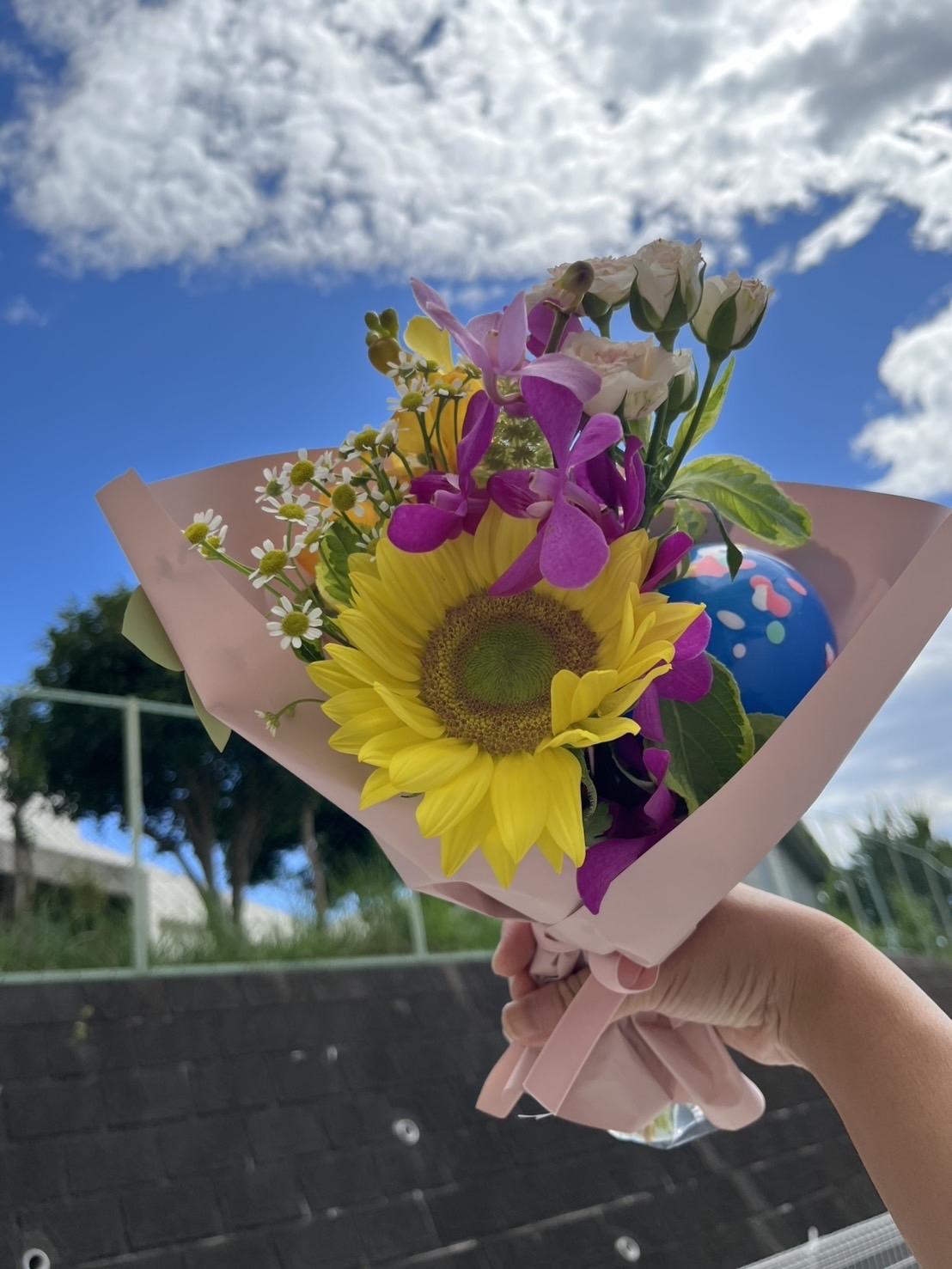 花重 夏祭り|花すくい&ブーケづくりワークショップ 完成作品
